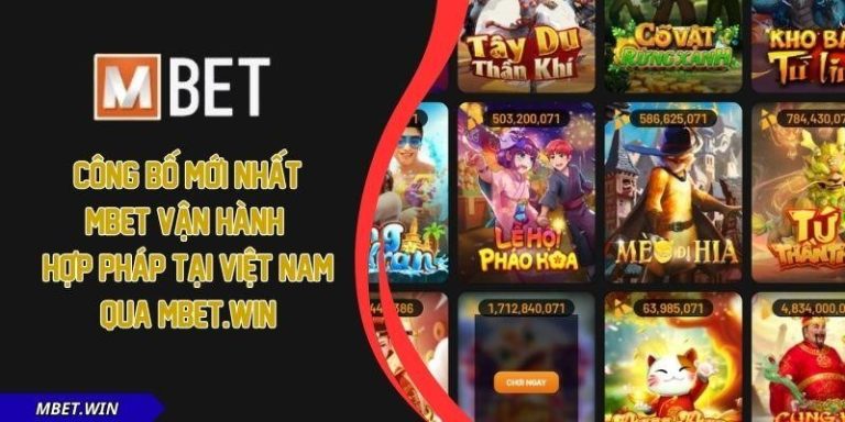 Announcement MBET Operates Legally In Vietnam Via Mbet.win